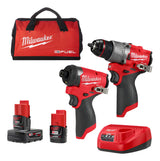 Taladro Percutor Y Atornillador Fuel 12v Milwaukee 3497-259a