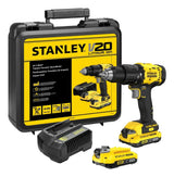 Kit Taladro Percutor 20v + Accesorios Stanley Scd712d2k