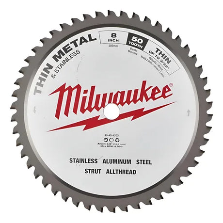 Disco Cortadora Circular Sierra Milwaukee 50t 203mm Japones Gris