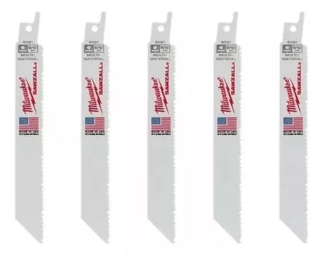 Hojas Sierra Sable Multimaterial 150mm 12tpi Milwaukee 5091