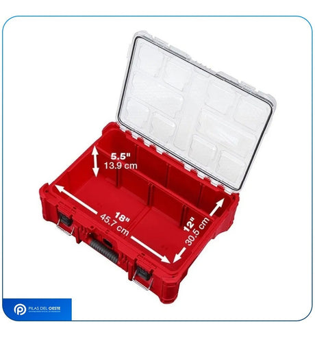Caja Organizadora Alta con Divisores Packout Milwaukee 4822-8432 3
