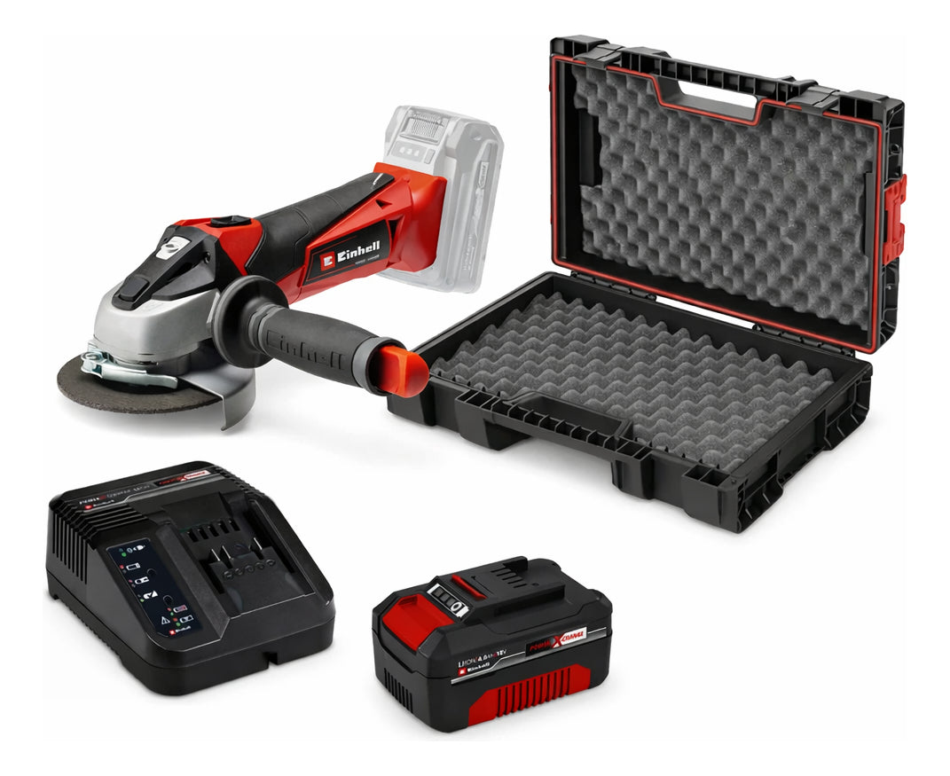 Amoladora Angular Inalambrica Einhell Bateria 4 Ah + Maletin