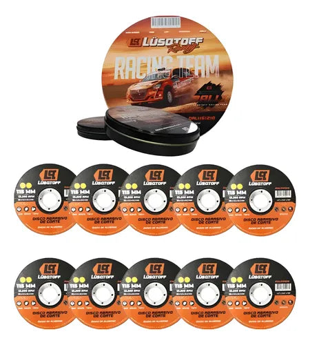 Discos Corte Abrasivos Metal 115mm 1,2mm Lusqtoff 10 Discos