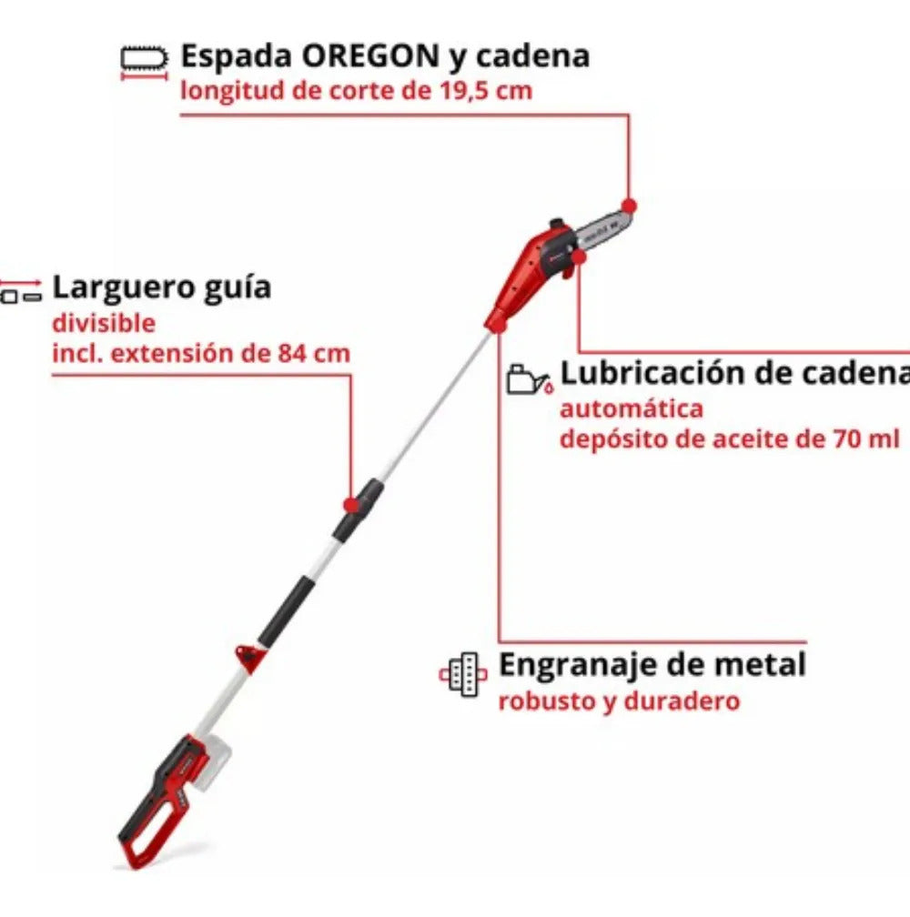 Motosierra Podadora De Altura Inalambrica + Bat 2.5 Einhell