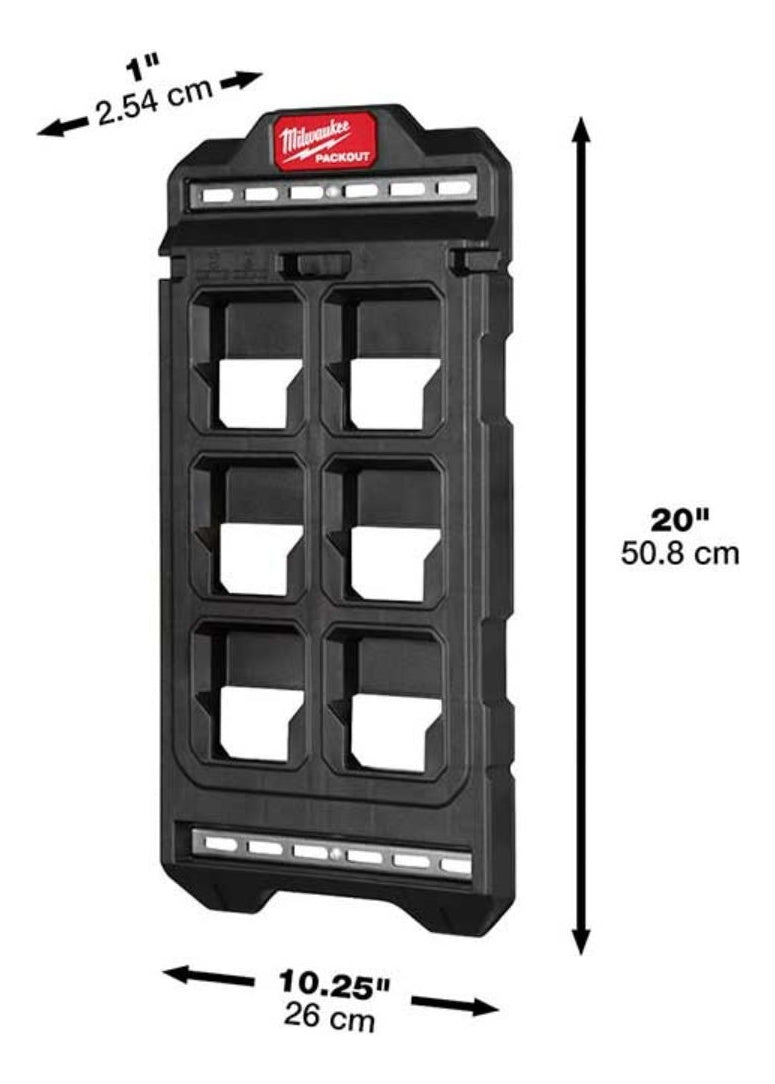 Placa De Pared Simple Packout Milwaukee 4822-8496 3