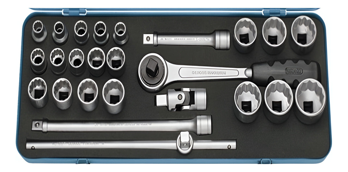 Juego De Enchufes Pieza De 25 Piezas Con Funda Gedore