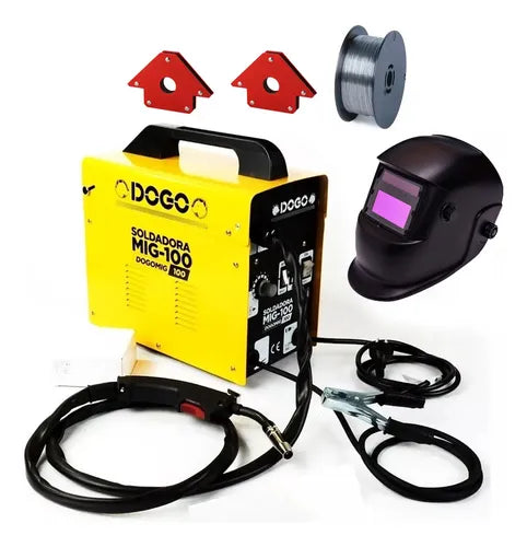 Soldadora Mig Dogo 100 Flux + Alambre + Escuadra + Mascara