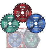 Juego Set De 3 Hojas Discos De Sierra Kwb 190mm 24/36/60 D