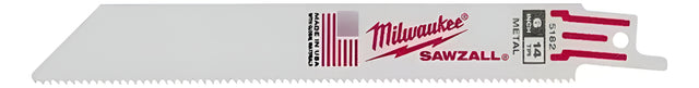 Blister 5 Hojas de Sierra Sable para Metal 6'' 14 Dpi Milwaukee 4800-5182 1