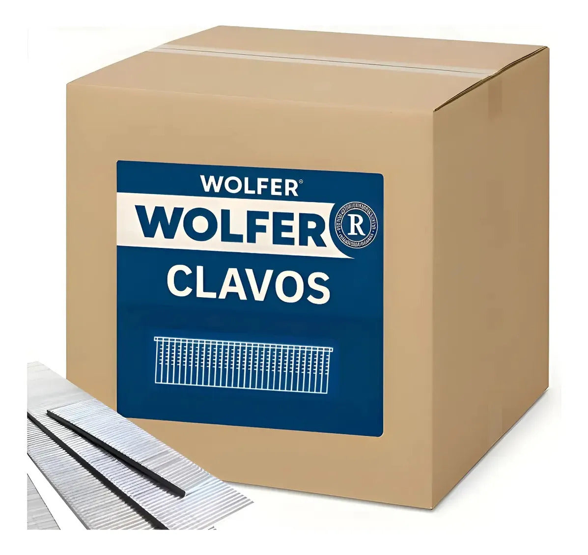 Clavos Tipo F Clavadora Neumática 45mm 50.000 U Ga18 Wolfer