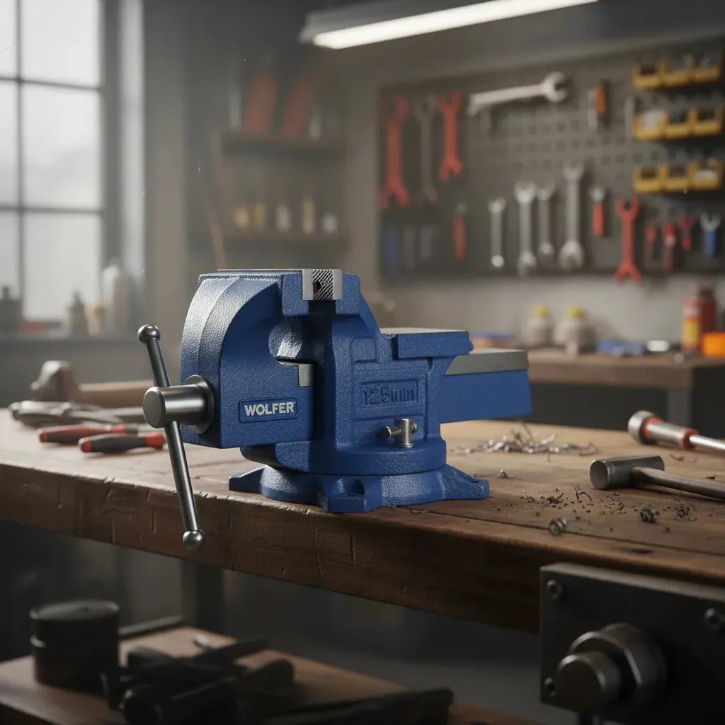 Morsa De Banco N° 6 Industrial Reforzada Wolfer 150mm