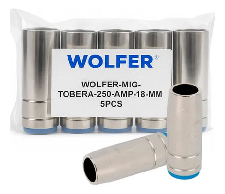 5 Difusores Busa Tobera Para Torcha Mig Mag T25 18 Mm Wolfer