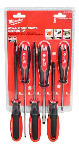 Destornillador Milwaukee 6 Piezas 48-22-2706 Punta Magnetica