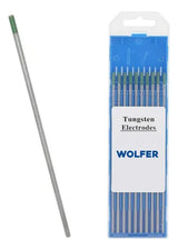 10 Electrodos Tig Tungsteno Verde 1,0 Mm X 150 Mm Wolfer