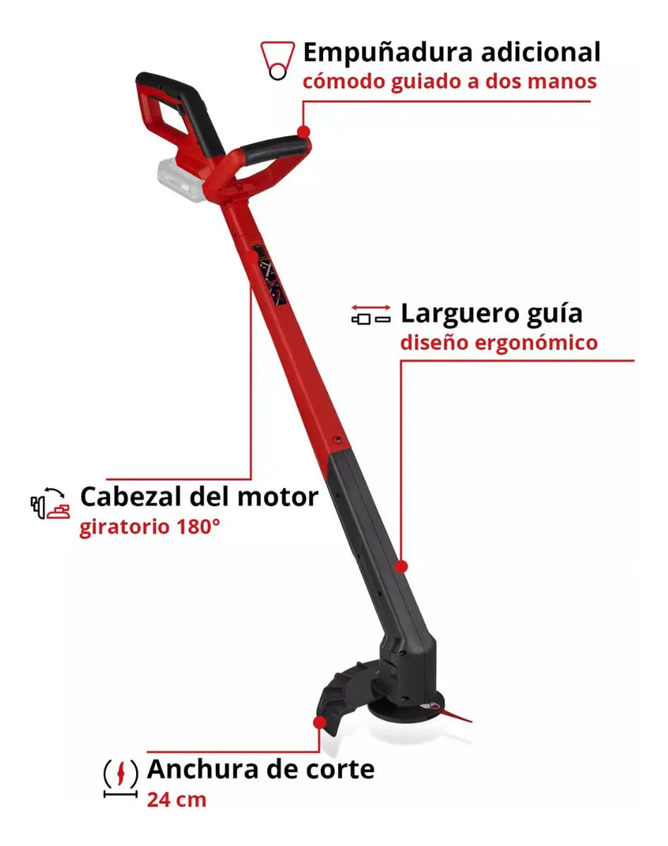 Bordeadora Inalambrica Cortacesped Einhell 24cm Batería 2,5