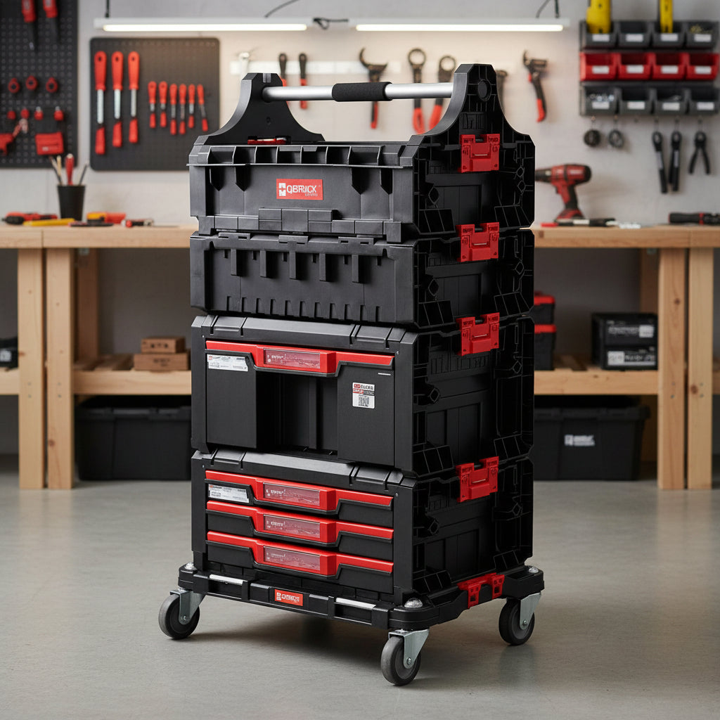 Carro Y Cajones Porta Herramientas Qbrick 4 Piezas