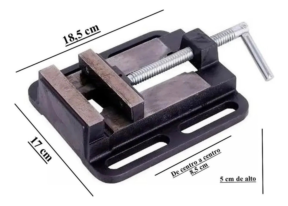 Morsa Plana N 4 Perforadora Taladro Salkor