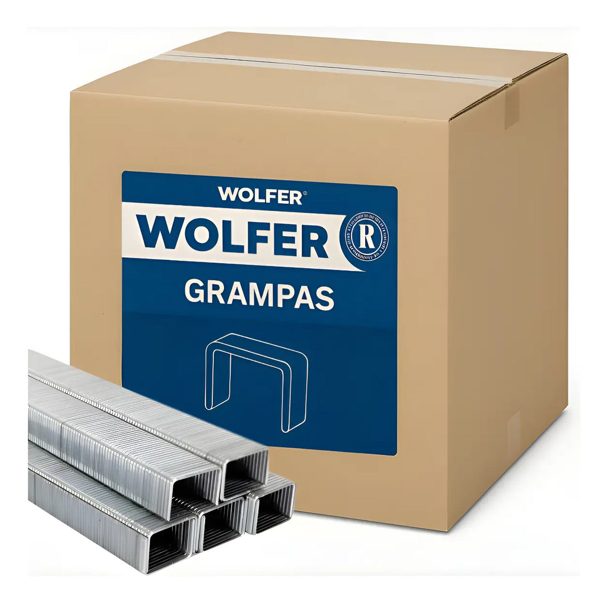 8020 Grampas Engrampadora 12,8 Mm X 20mm Caja 100000 Wolfer
