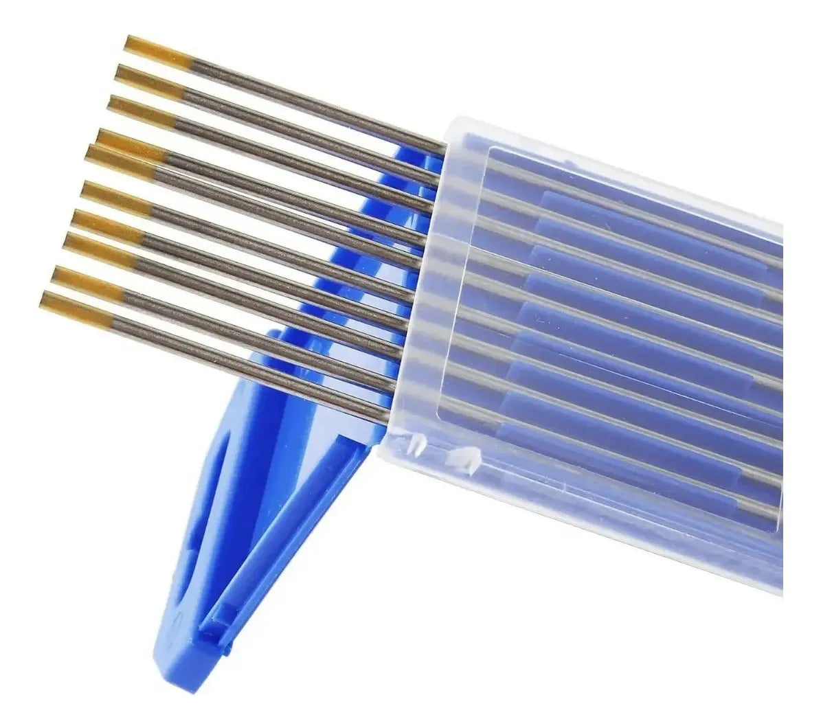 10 Electrodos Tig Tungsteno 3,2mm Punta Dorada Wolfer