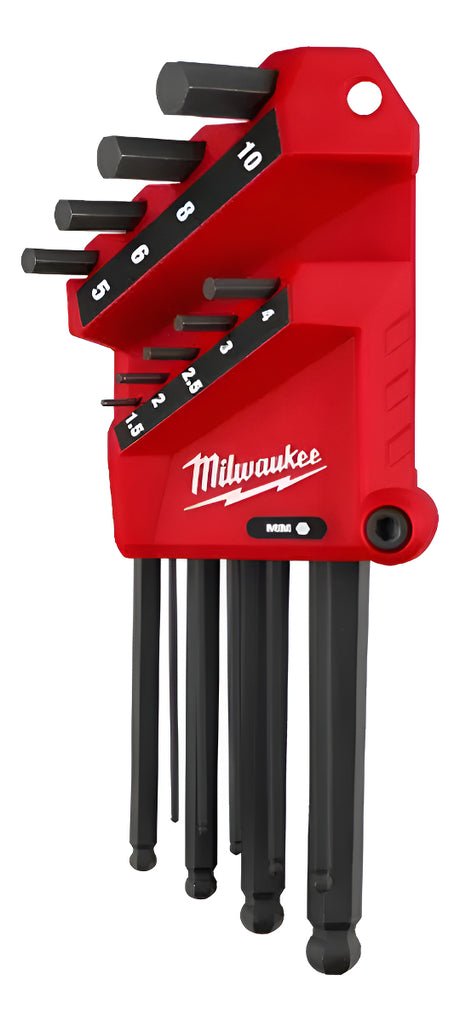 Juego de 9 Llaves Allen Milimetrica Milwaukee 4822-2186 1