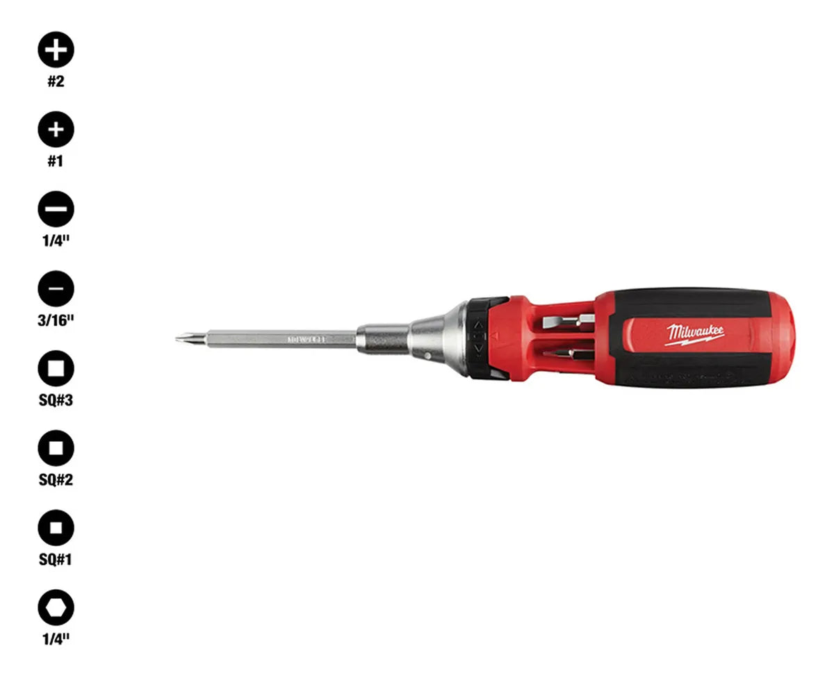 Destornillador Multipuntas Largo 8 en 1 Milwaukee 4822-2322
