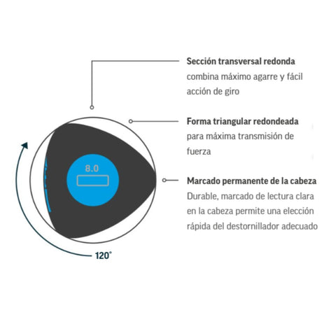 Destornillador Phillips PZ2 x 100 mm Witte MAXX Line – H117 ergonomico