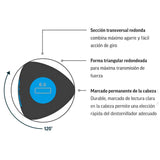 Destornillador Pozidriv PZ1 x 80 mm Witte MAXX Line – H107 mango triangular