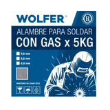 Alambre Para Soldar Mig Con Gas 0,6 Mm X 5 Kg Wolfer. MARCA