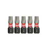 Juego de 5 puntas T30 Torx Impacto 1'' Atornillador Milwaukee 4637. Frente