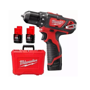 Atornillador a batería 12V. Milwaukee 2401-259A. Kit