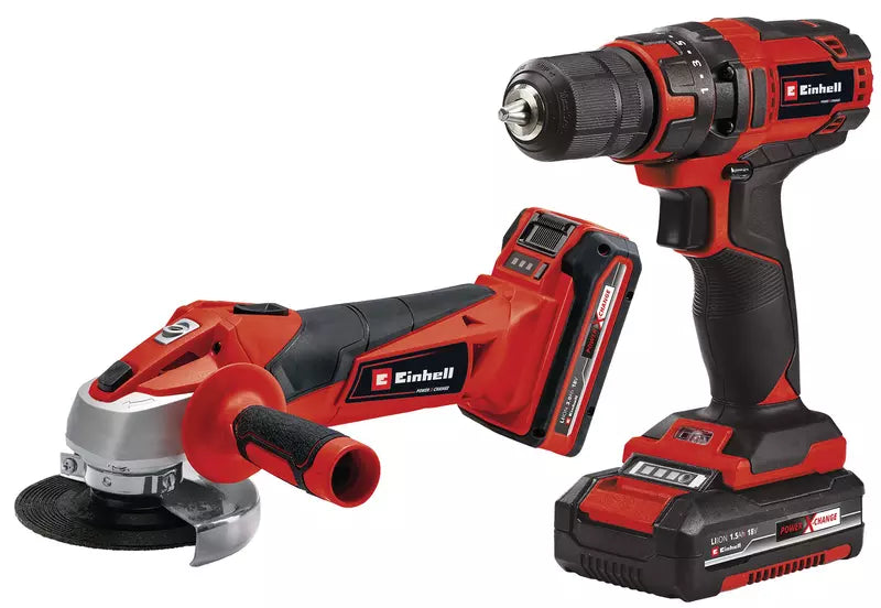 Combo Kit Taladro + Amoladora Inalámbrica 18V - Einhell TC-TK 18 Li Kit