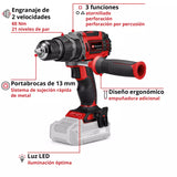 Taladro Einhell  Atornillador Percutor Inalambrico Brushless Tp-Cd 18/60 Li I Bl Solo De 60Nm