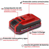 Batería Ion Litio 4.0 Ah 18V Sellada IP57 900w 600g PXC Einhell 4511627