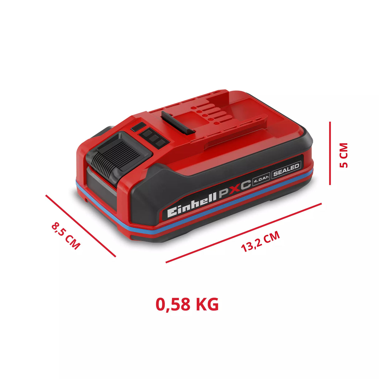 Batería Ion Litio 4.0 Ah 18V Sellada IP57 900w 600g PXC Einhell 4511627