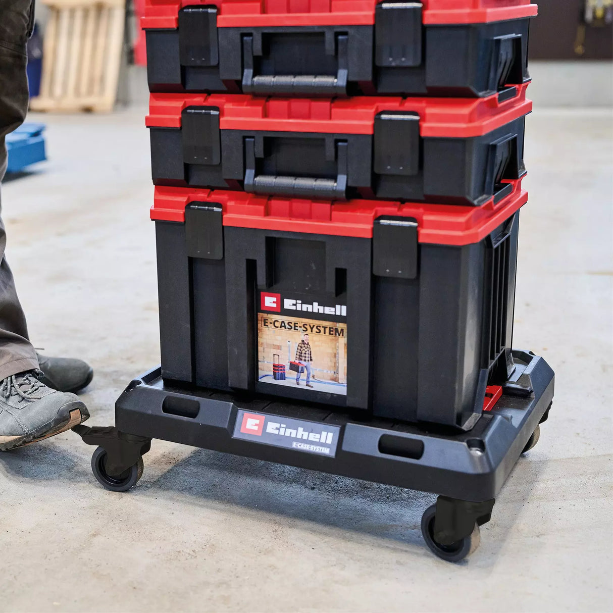 Carro Con Ruedas Para Transporte E-caja  Negro