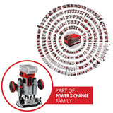 Fresadora de Palma y Cantos Inalámbrica 18V - Einhell TP-RO 18 Set Li BL - Solo