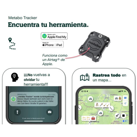GPS Tracker Metabo iOS Rastreador de herramientas, Vehículos Find My