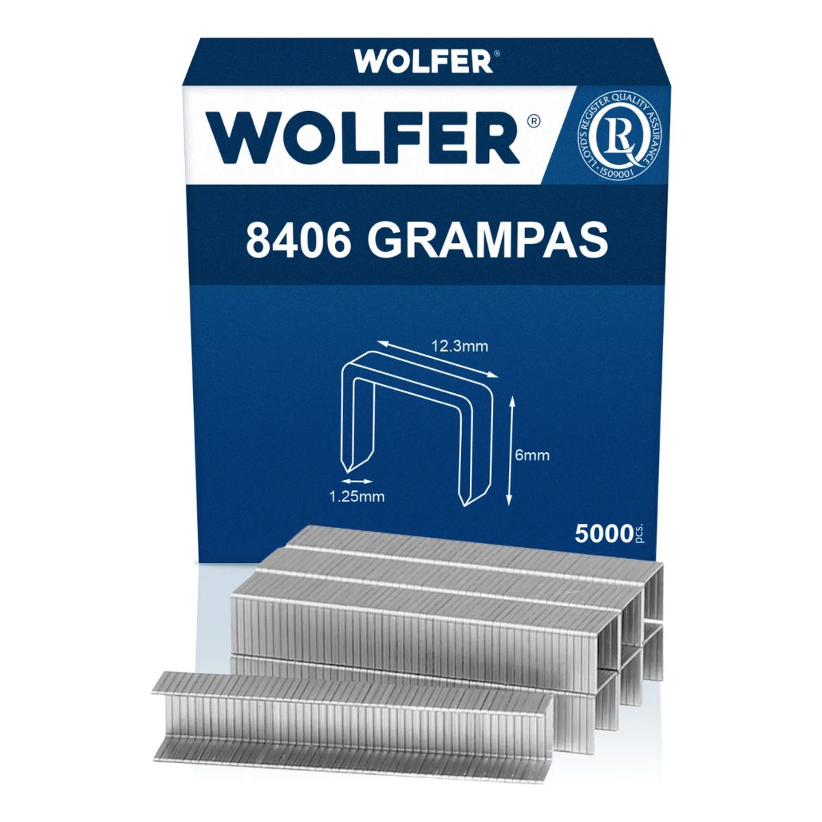 Grampas 12,3 Tapiceria Engrampadora Neumatica 6 mm X 10000 Wolfer