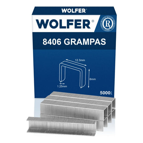 Grampas 12,3 Tapiceria Engrampadora Neumatica 6 mm X 10000 Wolfer