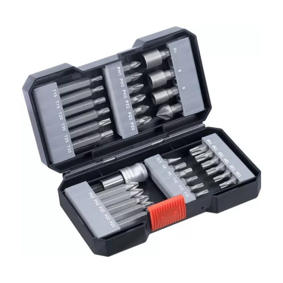 Juego De Puntas P/atornillador Einhell Kwb Set De 34 Piezas. perfil