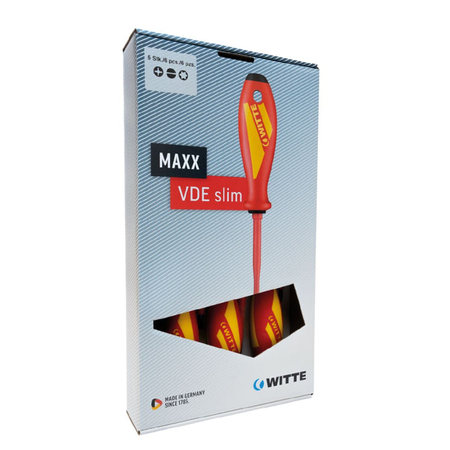 Juego Destornillador 6 piezas Witte MAXX VDE Slim 653773 caja