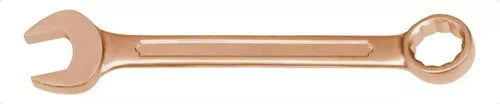Llave combinada antichispa 24 mm Cu-Be para seguridad en petroquímicas y minería, sin chispas.