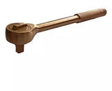 Llave crique antichispa 1/2" Wolfer Cu-Be, ideal para minería y petroquímica, alta resistencia sin chispas.
