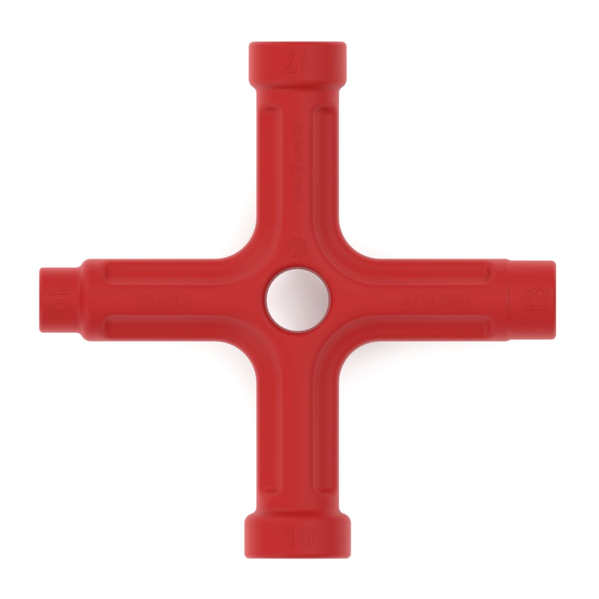 Llave de vaso cruzada híbrida 10x13x14x17 1000V cruz