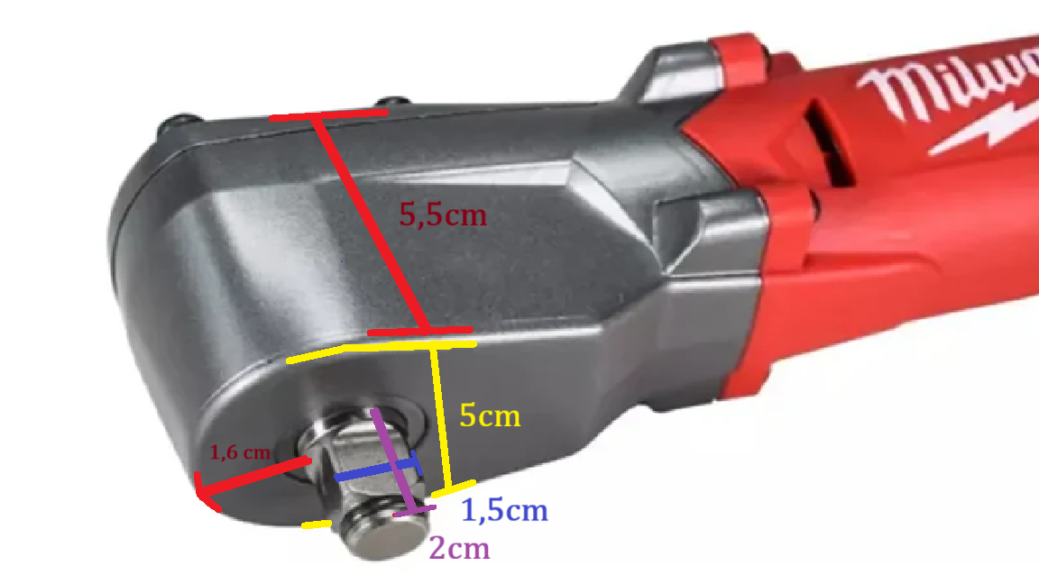 Llave de Impacto Angular 1/2'' M12 Fuel Milwaukee 2565-20 (S/Bat)