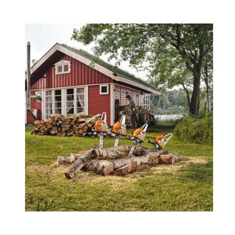 Motosierra a nafta Stihl MS 212 frente motosierras