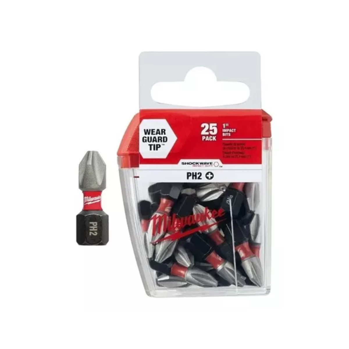 Puntas Ph2 X 25mm de Impacto x25 Un. Milwaukee 4832-4604