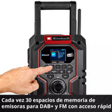 Radio Inalámbrica Portátil TE-CR 18 Li DAB + FM / Bluetooth - Solo Einhel Menu