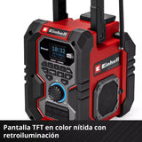 Radio Inalámbrica Portátil TE-CR 18 Li DAB + FM / Bluetooth - Solo Einhel Pantalla