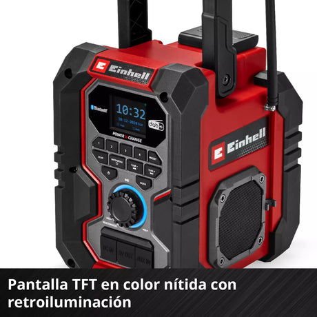 Radio Inalámbrica Portátil TE-CR 18 Li DAB + FM / Bluetooth - Solo Einhel Pantalla